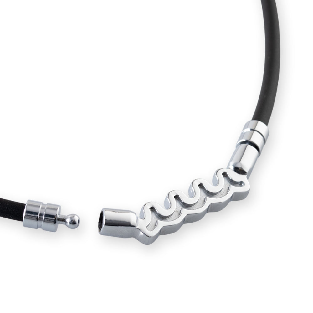 BANDEL muta バンデル ムータ ネックレス Healthcare Necklace Wave HLCNW-MT BLACK SILVER ブラック シルバー