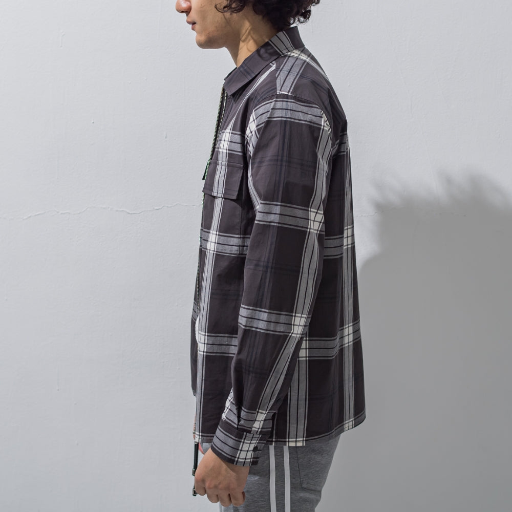 RESOUND CLOTHING リサウンド クロージング シャツジャケット CheckShirt JACKET RC27-SH-002 BLACK 【TRANSIT別注モデル】