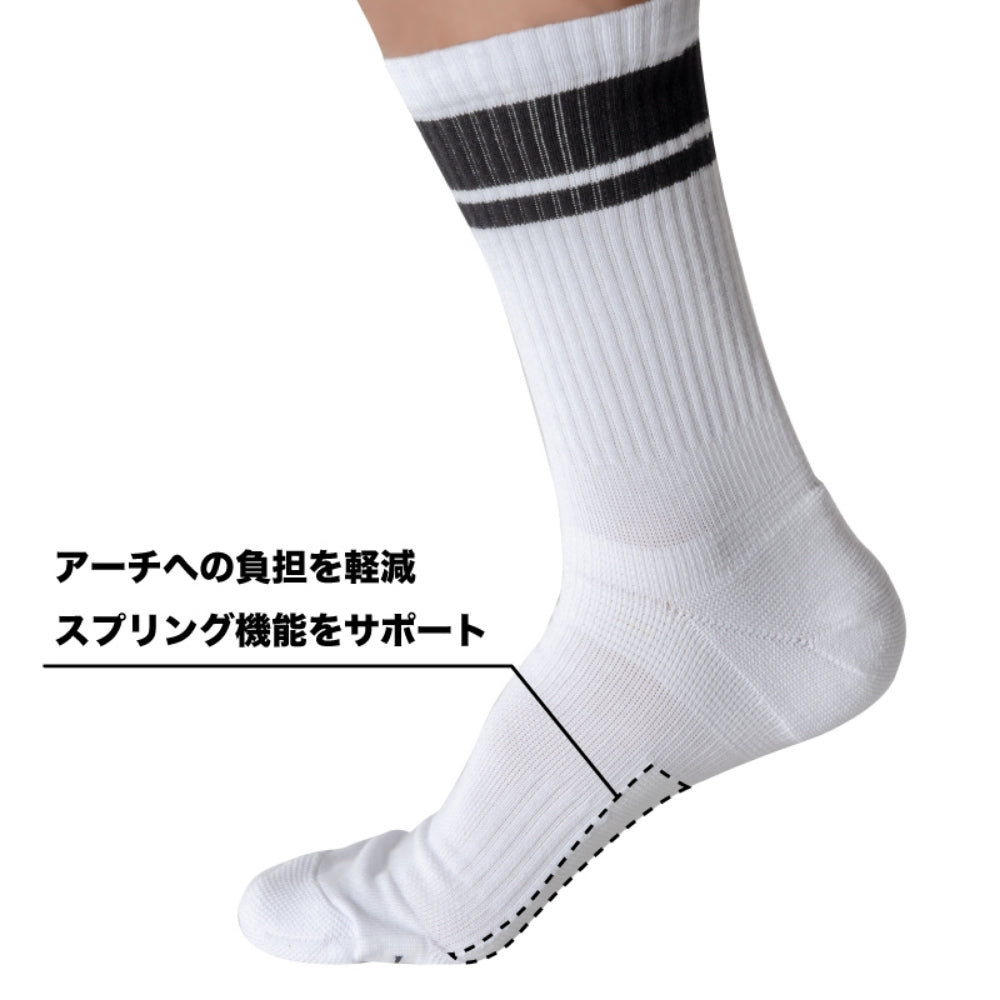 BANDEL バンデル コンプレッション ソックス COMPRESSION SOCKS MIDDLE BOLDER BG-SK003 WHITE BLACK ホワイト
