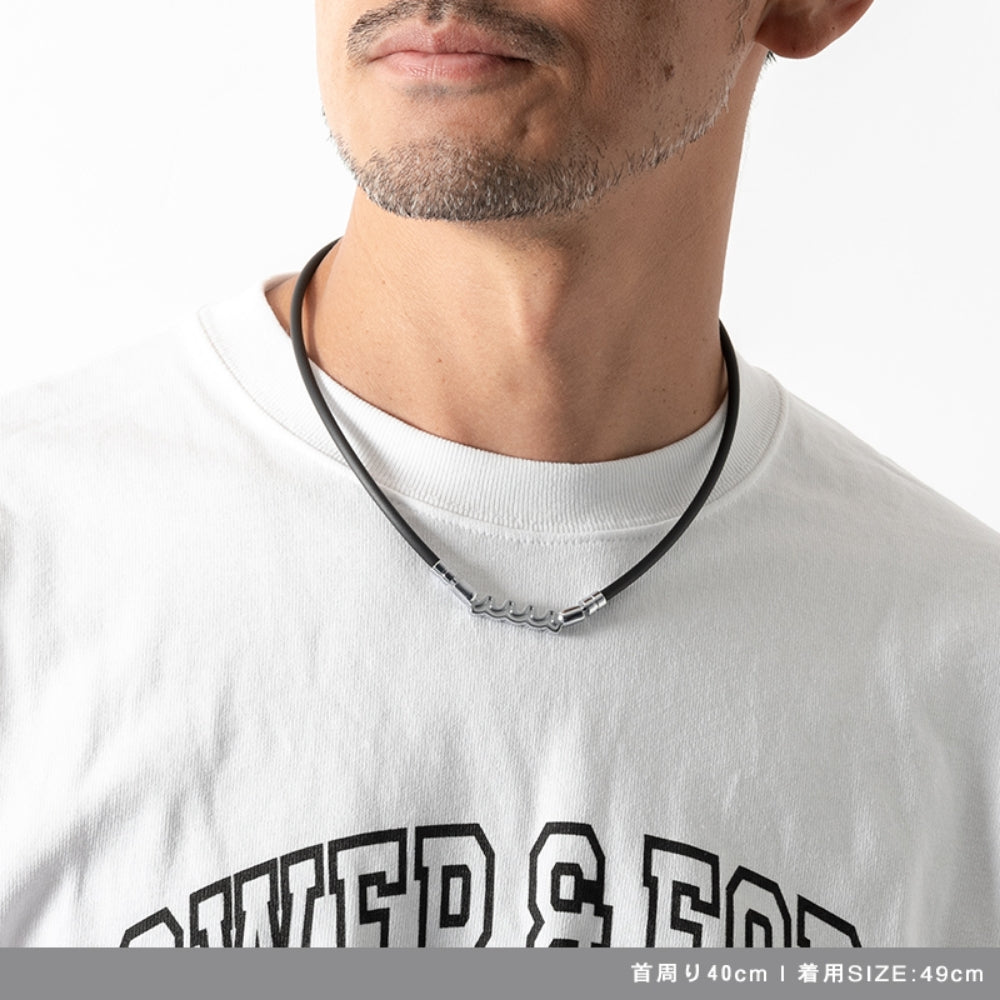 BANDEL muta バンデル ムータ ネックレス Healthcare Necklace Wave HLCNW-MT BLACK SILVER ブラック シルバー