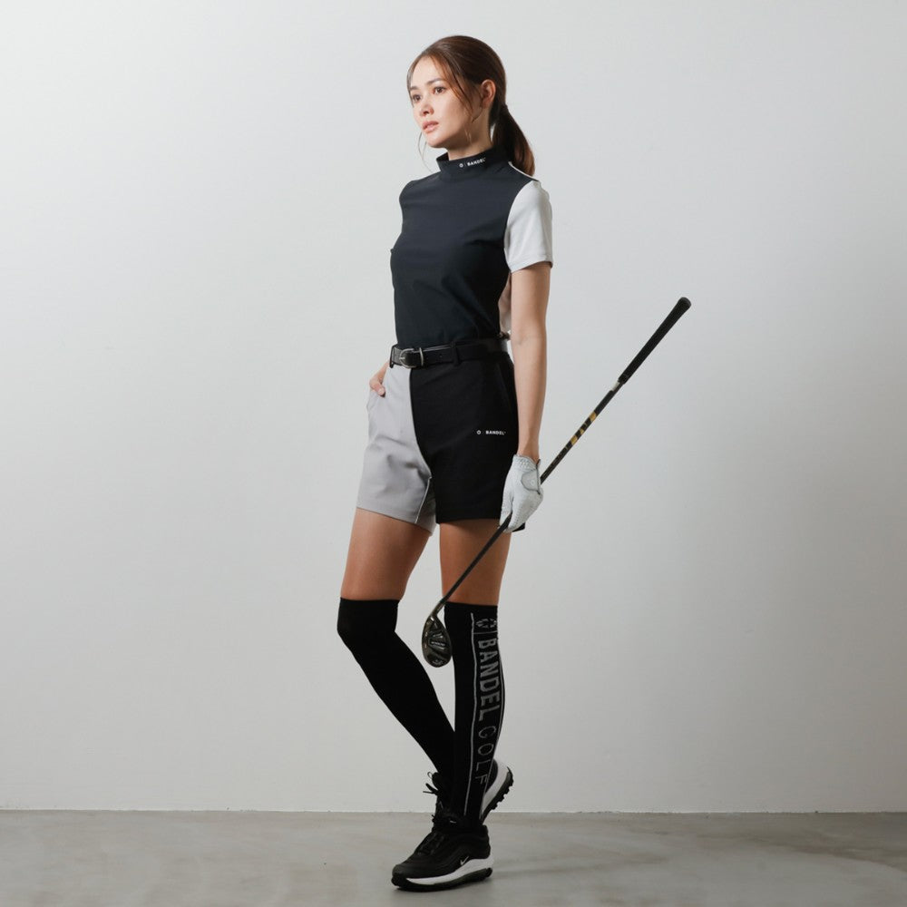 BANDEL GOLF バンデルゴルフ モックネック WOMENS BASIC COMBINATION BGI-W3SCMC BLACK GREY ブラック グレー