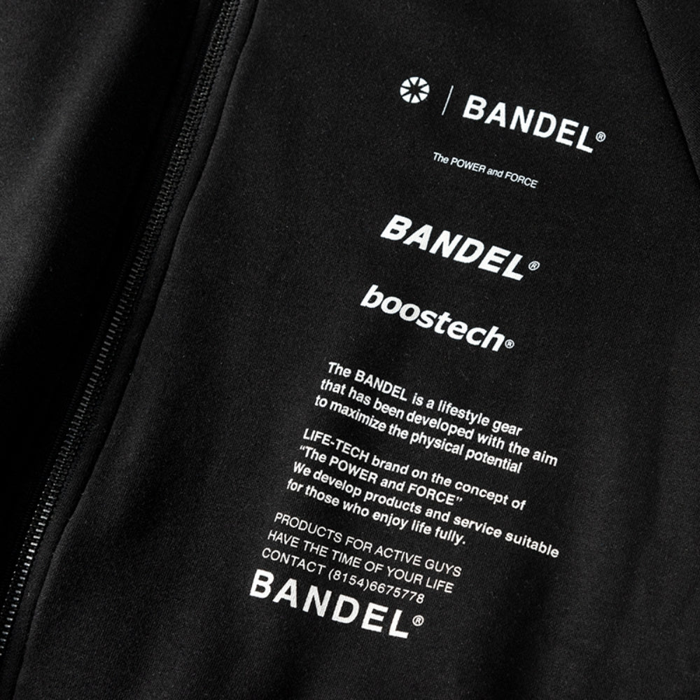 BANDEL バンデル ジップフーディー セットアップ VARIOUS LOGO ZIP HOODIE ZH006 BLACK ブラック