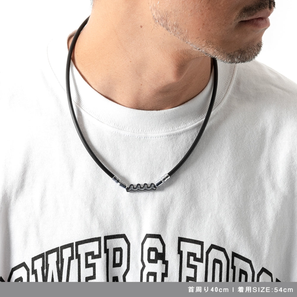 BANDEL muta バンデル ムータ ネックレス Healthcare Necklace Wave HLCNW-MT BLACK SILVER ブラック シルバー