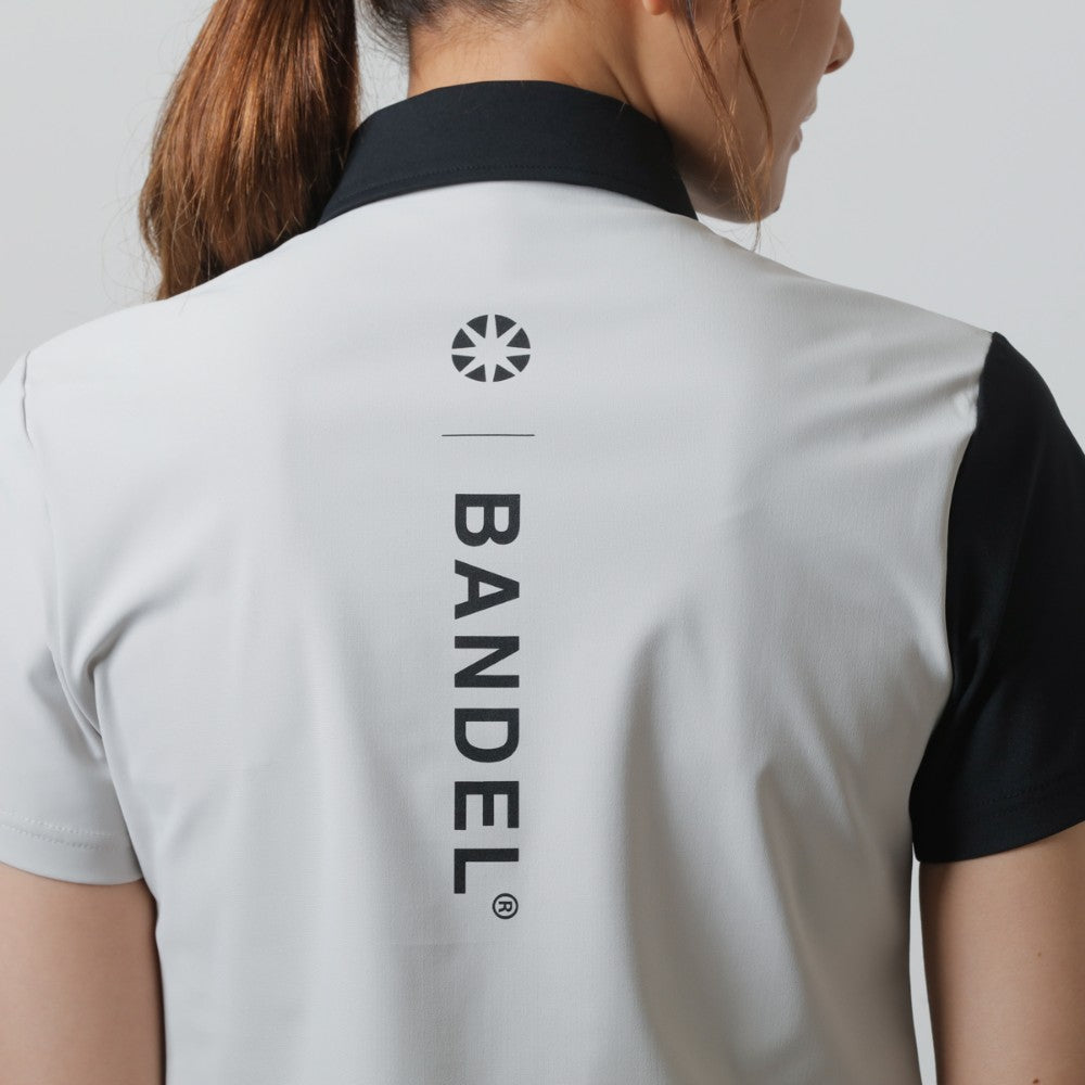 BANDEL GOLF バンデルゴルフ ポロシャツ WOMENS BASIC COMBINATION BGI-W3SCPL BLACK GREY ブラック グレー