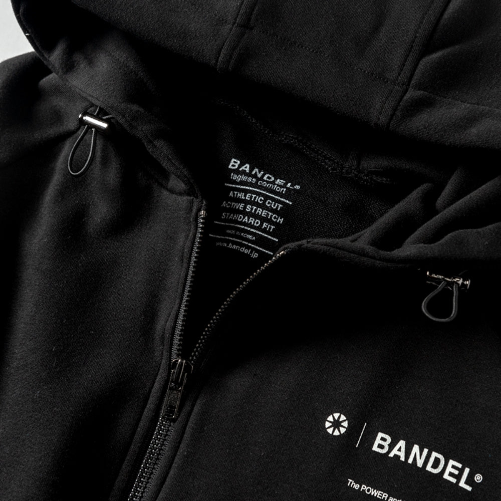 BANDEL バンデル ジップフーディー セットアップ VARIOUS LOGO ZIP HOODIE ZH006 BLACK ブラック