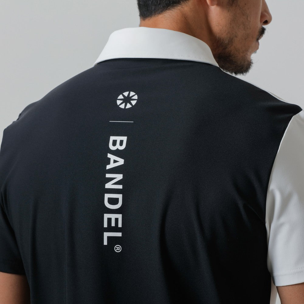 BANDEL GOLF バンデルゴルフ ポロシャツ BASIC COMBINATION S/S POLO BGI-3SCPL FrontWhitexBackBlack