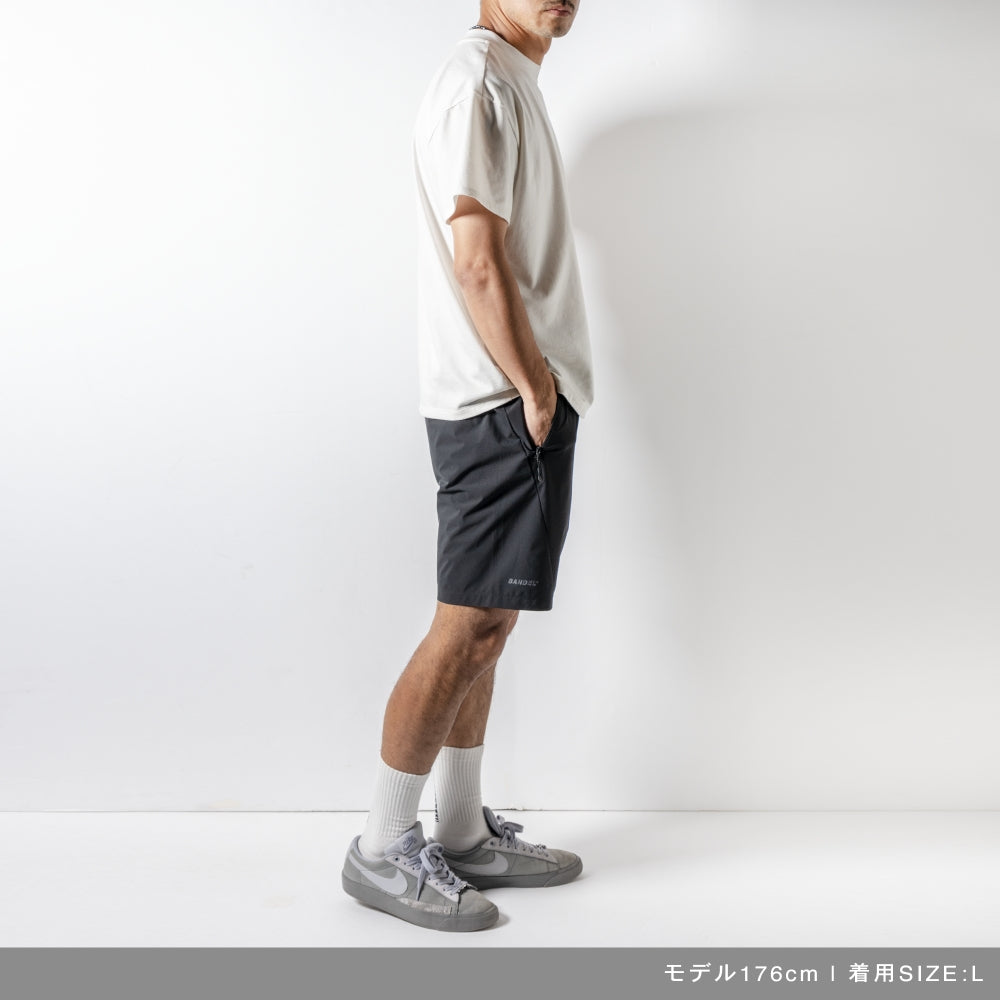 BANDEL バンデル ショートパンツ セットアップ WATER REPELLENT STRETCH SHORTS BLACK ブラック