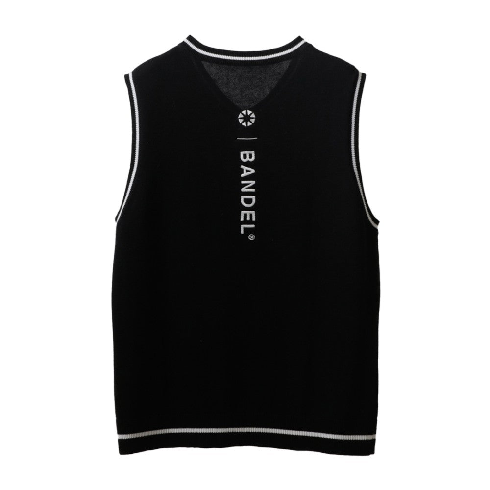 BANDEL GOLF バンデルゴルフ ベスト BASIC V NECK KNIT VEST BGI-3SBKV BLACK ブラック