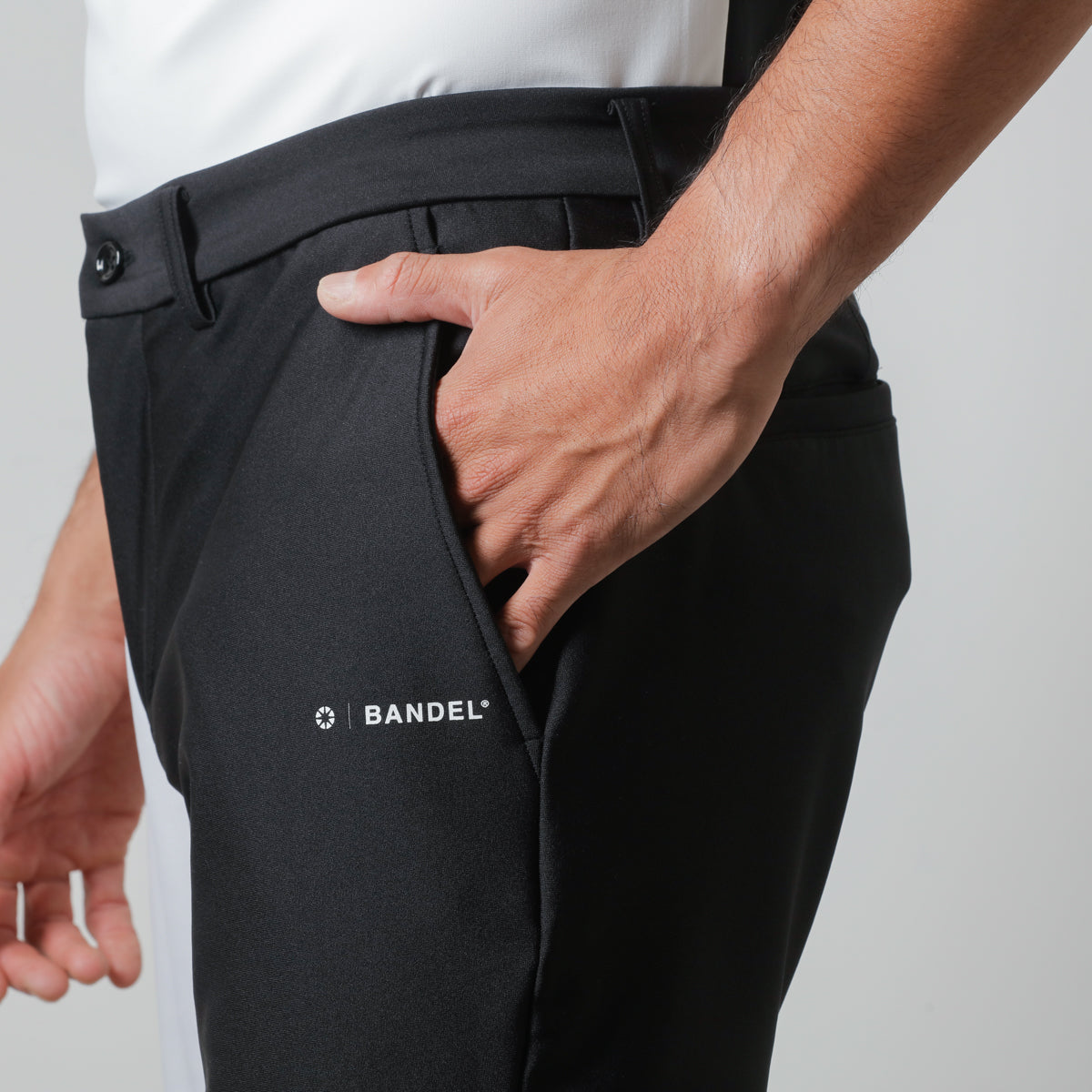 BANDEL GOLF バンデルゴルフ ショートパンツ BASIC COMBINATION HALF PANTS BGI-3SCHP BLACK WHITE ブラック ホワイト