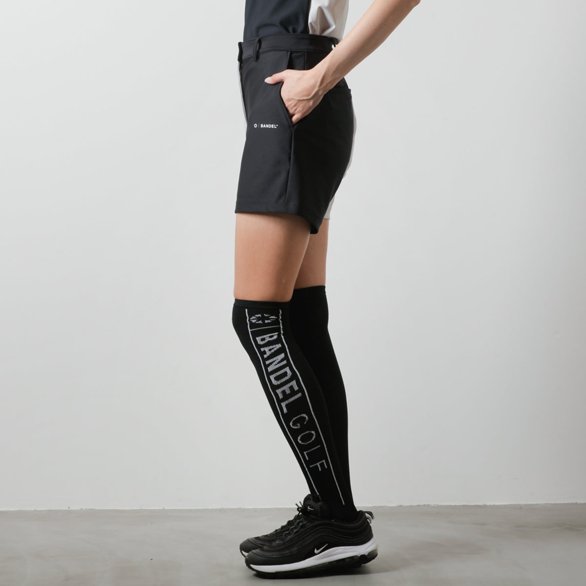 BANDEL GOLF バンデルゴルフ ショートパンツ WOMENS BASIC COMBINATIONSHORT BGI-W3SCHP BLACK GREY ブラック グレー