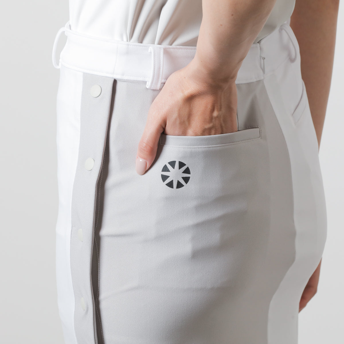 BANDEL GOLF バンデルゴルフ スカート WOMENS BASIC COMBINATIONSKIRT BGI-W3SCSK WHITE GREY ホワイト グレー