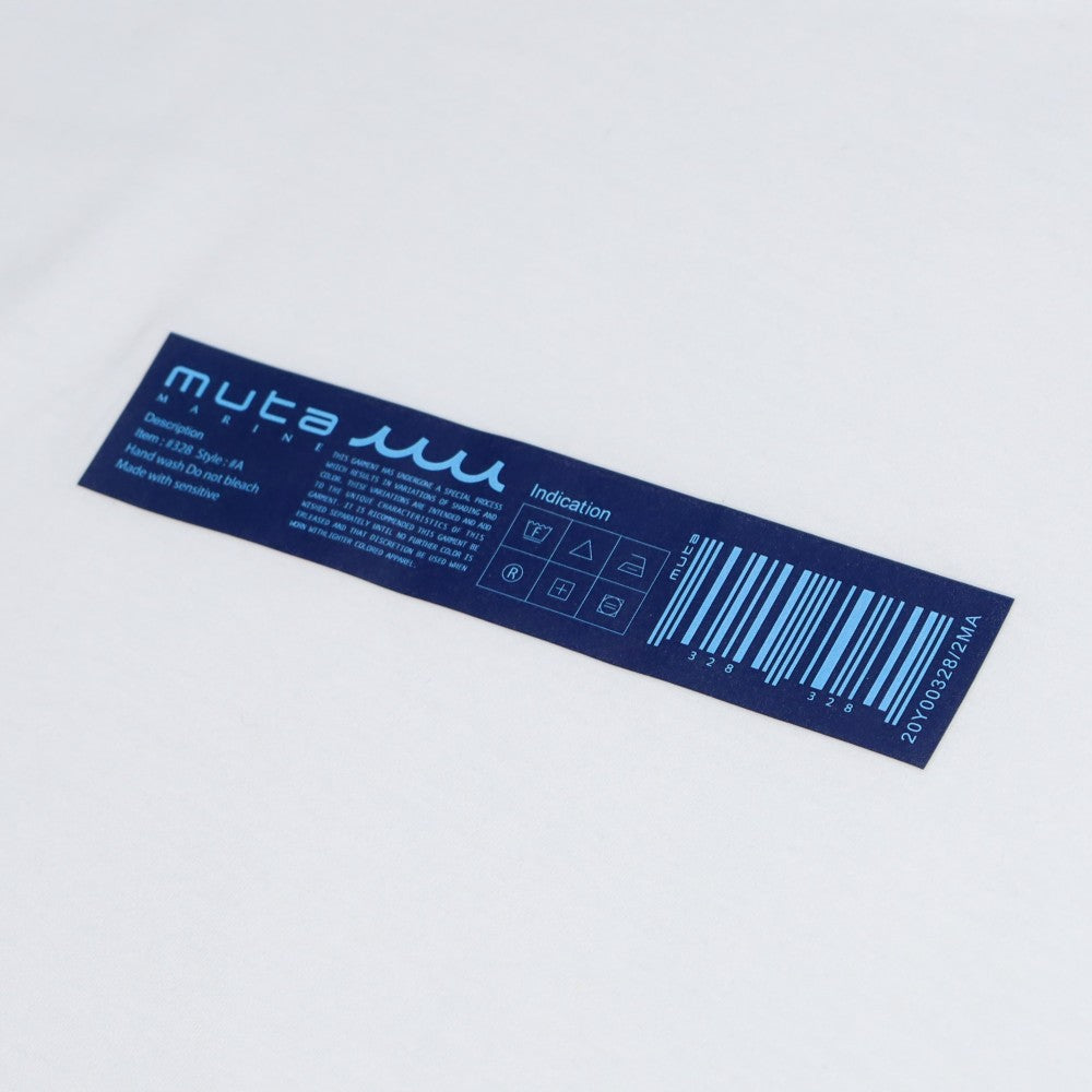 muta MARINE ムータマリン Tシャツ BARCODE TAG MMJC34092 WHITE