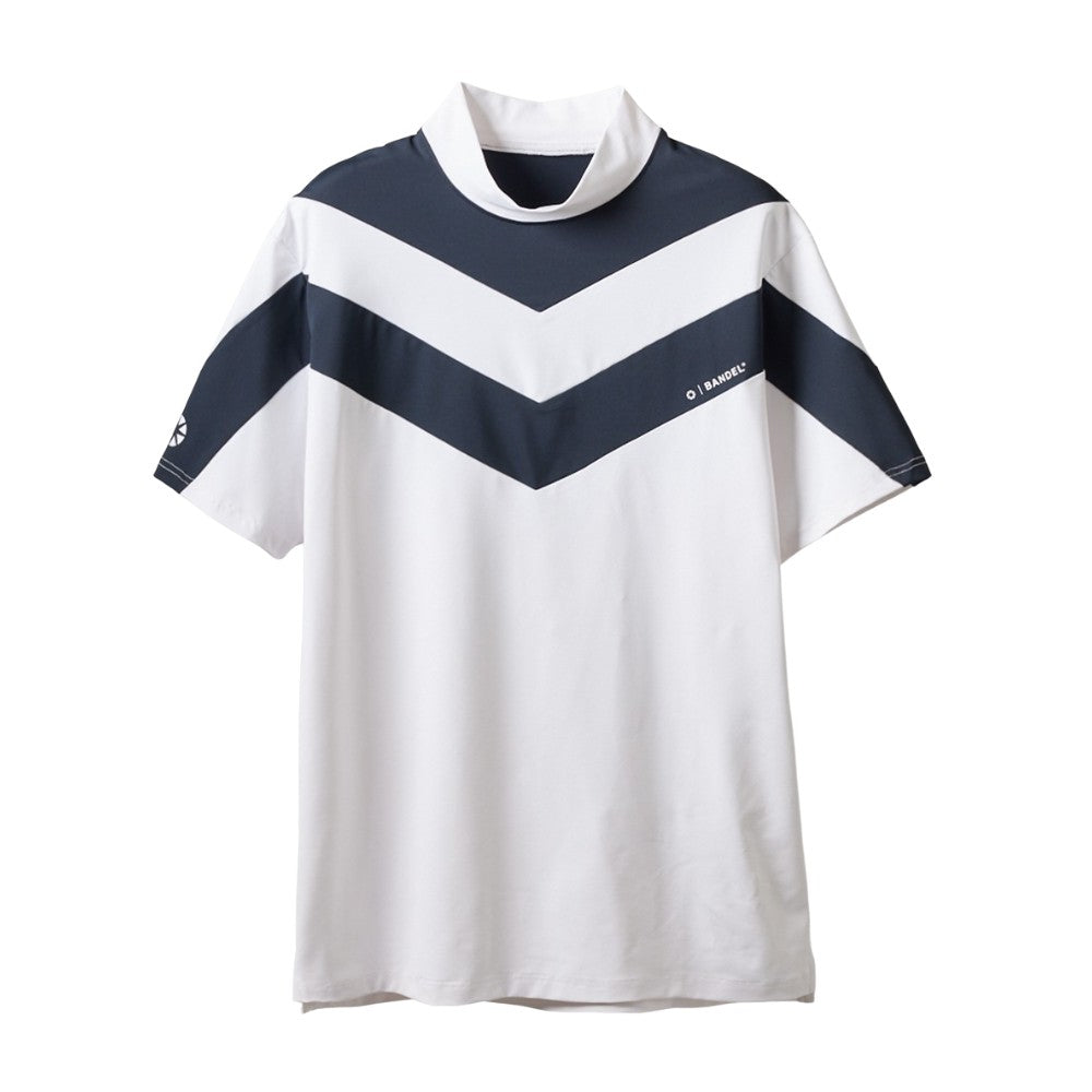 BANDEL GOLF バンデルゴルフ モックネック Tシャツ V SWITCH S/S MOC SHIIRTS BGI-3SVMC WHITExBLACK ホワイト ブラック