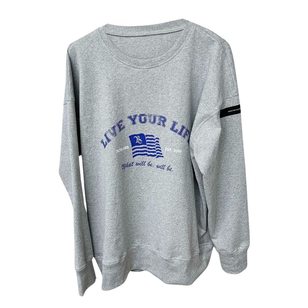 RESOUND CLOTHING リサウンド クロージング ロンT college long sleave RC31-T-008 GREY