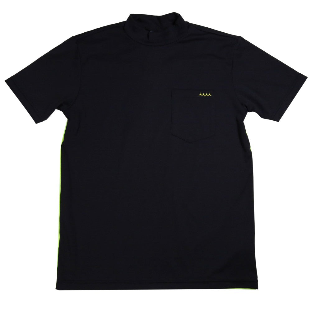 muta MARINE ムータマリン Tシャツ メッシュ切替 モックネックシャツ MMMK-446204 BLACK