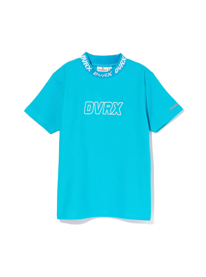 DEVEREUX GOLF WOMEN Classic Logo Rib モックネックハートTシャツ 763572090-AQUA