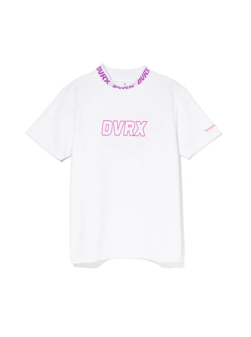 WOMEN Classic Logo Rib モックネックハートTシャツ 763572090-WHITE