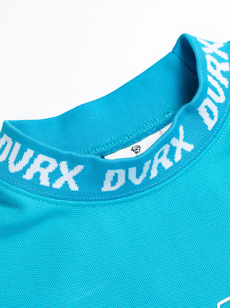 DEVEREUX GOLF WOMEN Classic Logo Rib モックネックハートTシャツ 763572090-AQUA