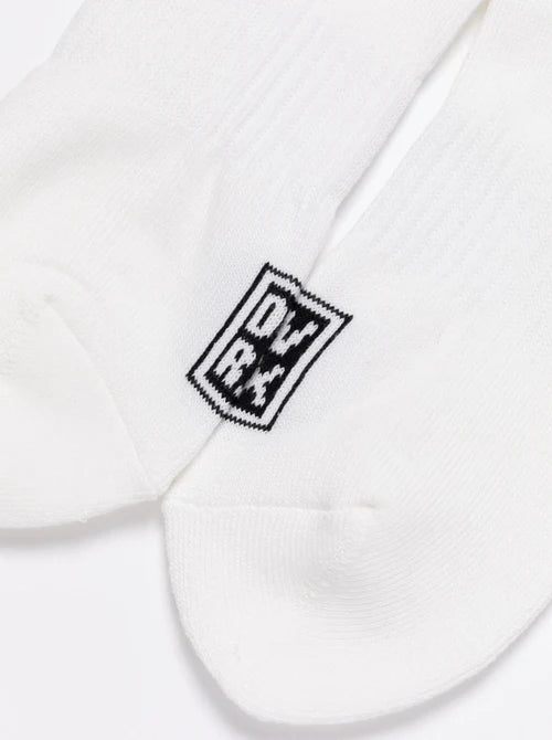 DEVEREUX GOLFMENS Back Logo Regular Socks 763572840-WHITE/GR