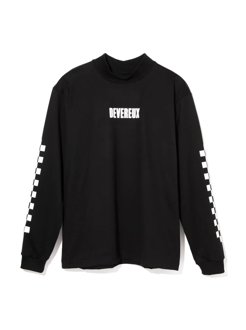 DEVEREUX GOLF Logo Assorted ロングスリーブ モックネックTシャツ 763572022-BLACK