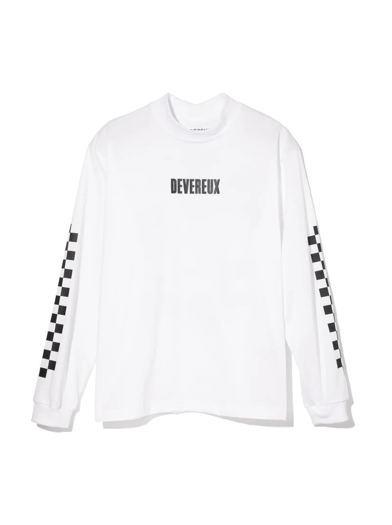 DEVEREUX GOLF Logo Assorted ロングスリーブ モックネックTシャツ 763572022-WHITE