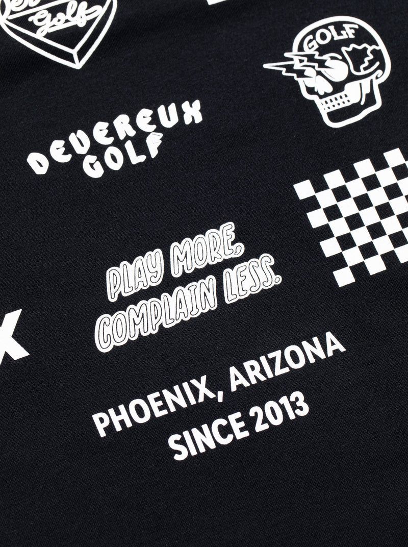 DEVEREUX GOLF Logo Assorted ロングスリーブ モックネックTシャツ 763572022-BLACK