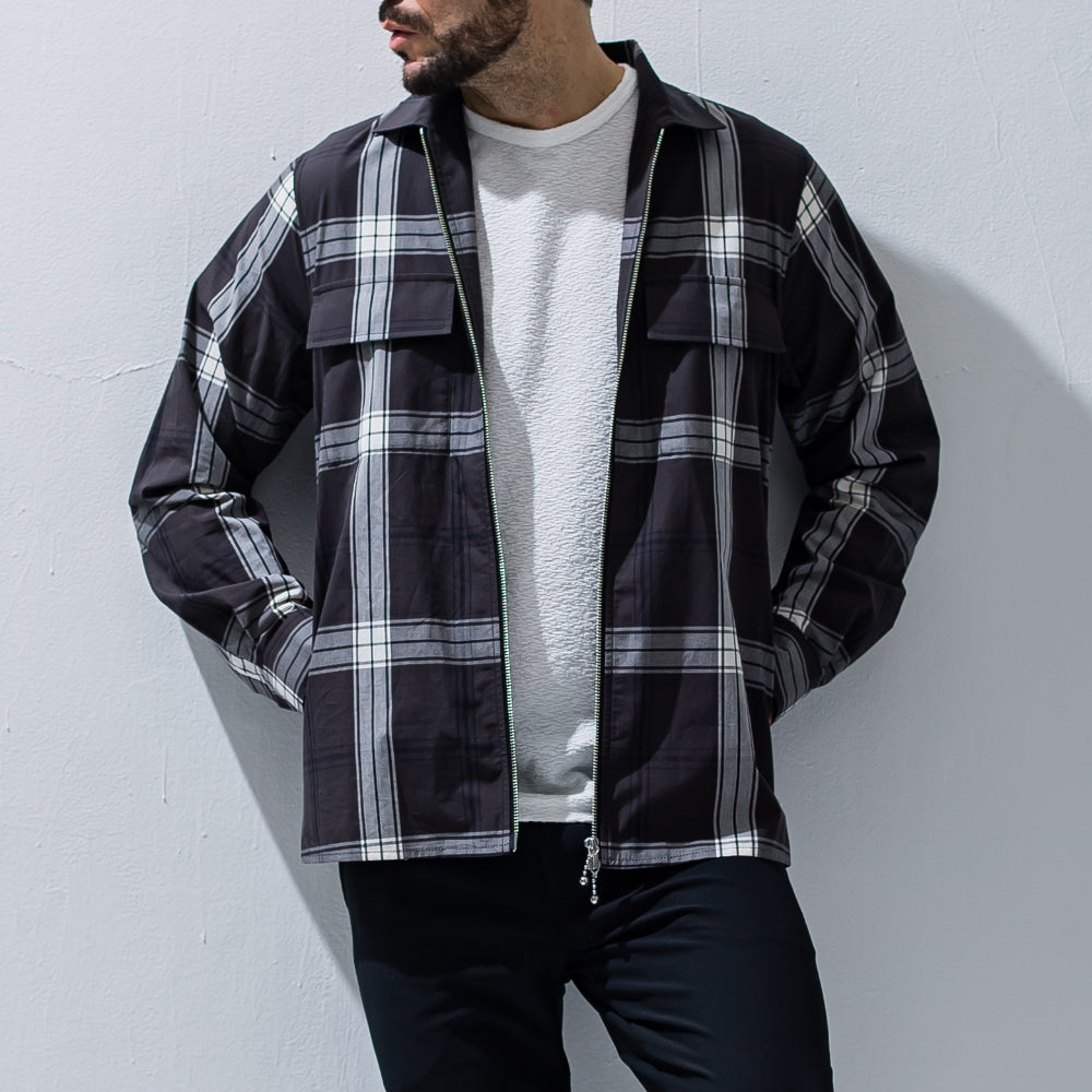RESOUND CLOTHING リサウンド クロージング シャツジャケット CheckShirt JACKET RC27-SH-002 BLACK 【TRANSIT別注モデル】