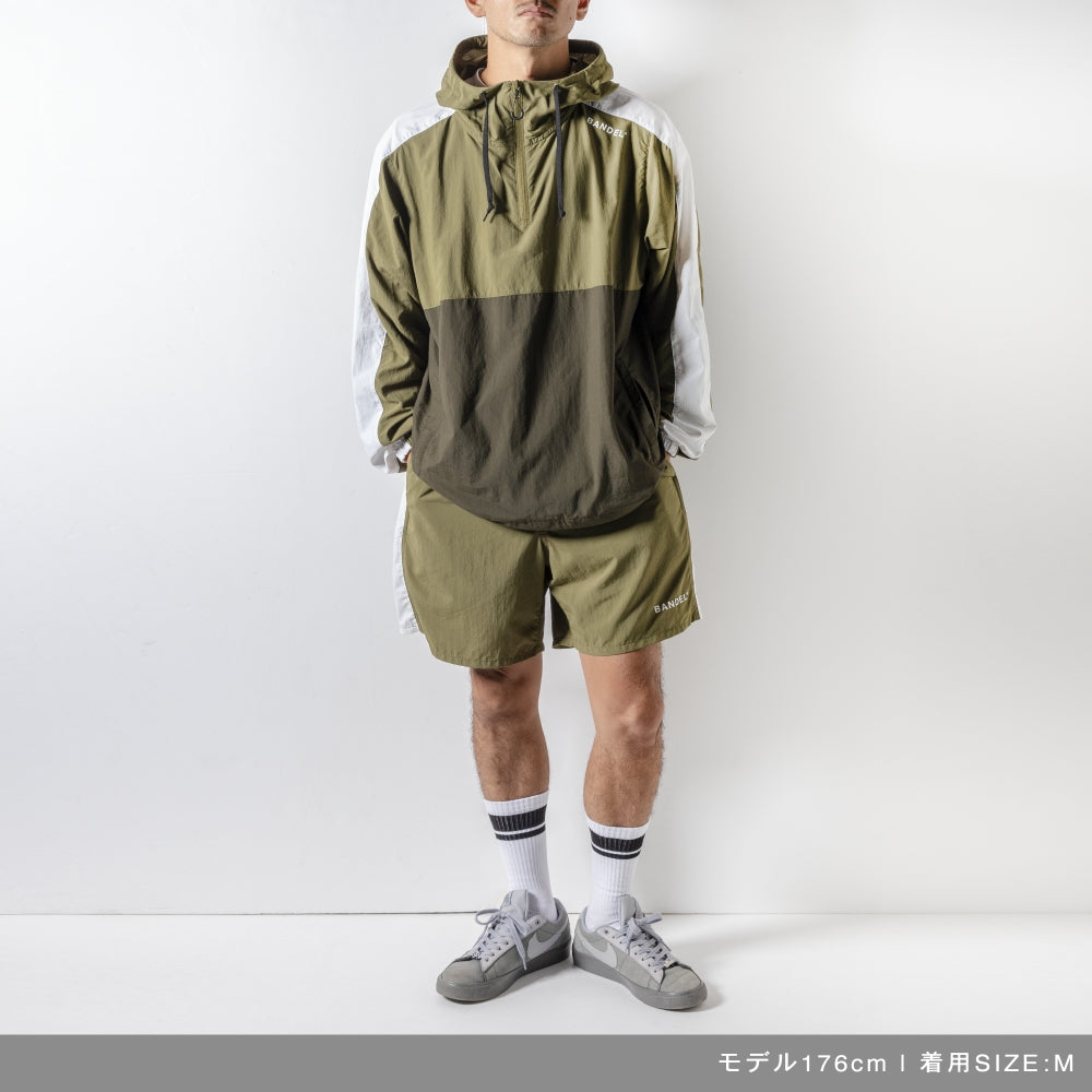 BANDEL バンデル NYLON ANORAK HOODIE ハーフジップフーディー BNS-3SAHD KAHKI カーキ