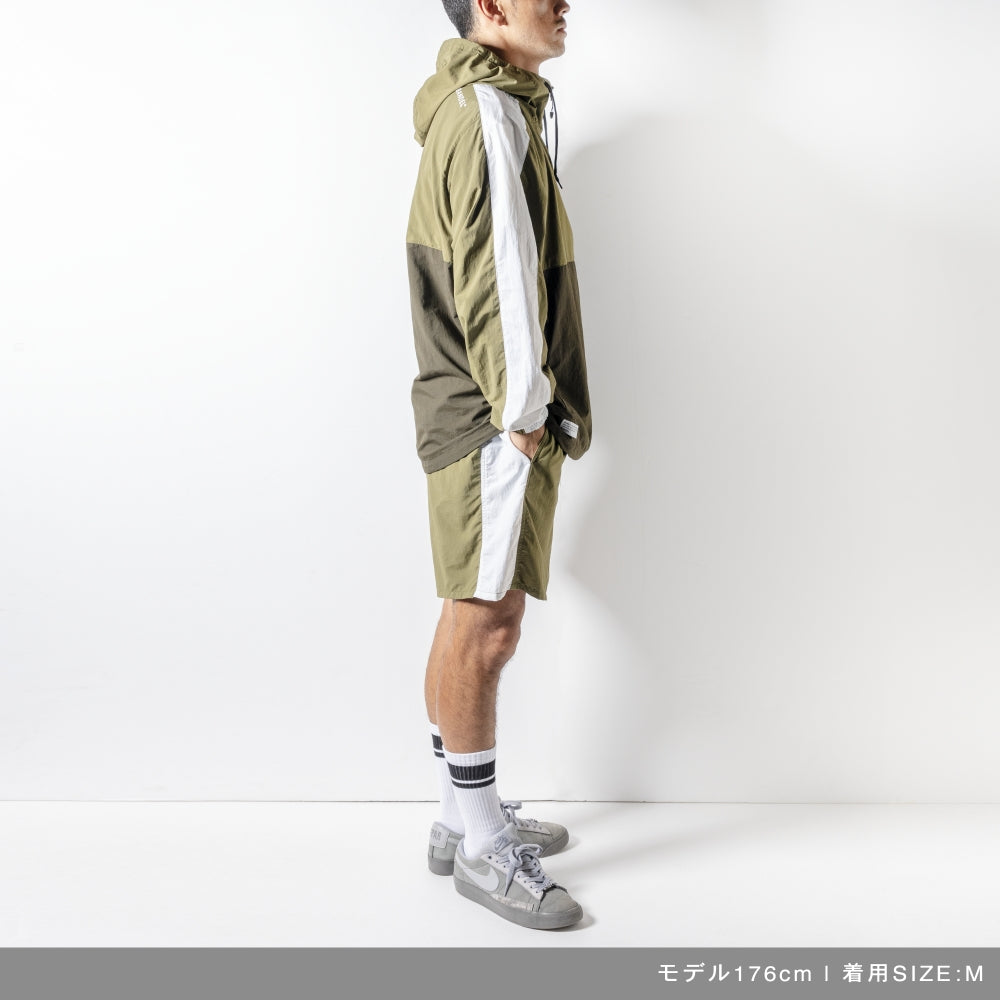 BANDEL バンデル NYLON ANORAK HOODIE ハーフジップフーディー BNS-3SAHD KAHKI カーキ