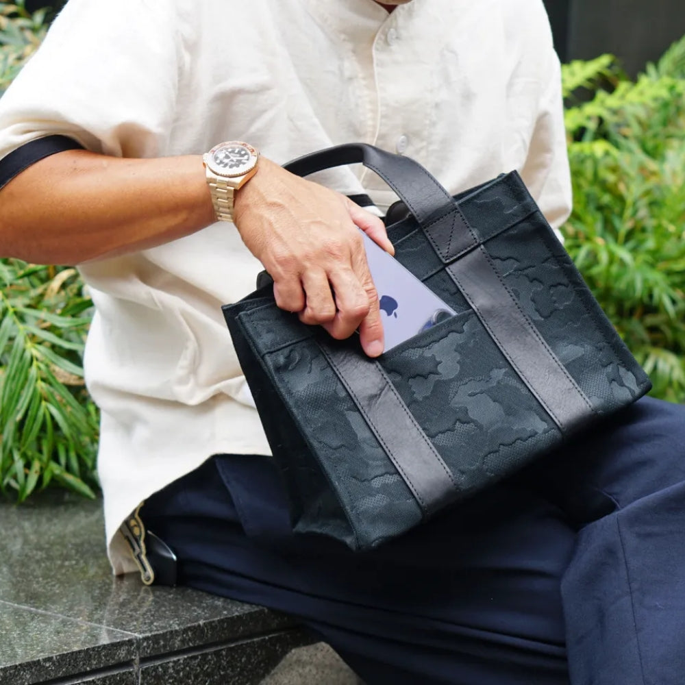 LABEL NOIR NO24-PM トートバッグ スクエア キャンバス / BLACK