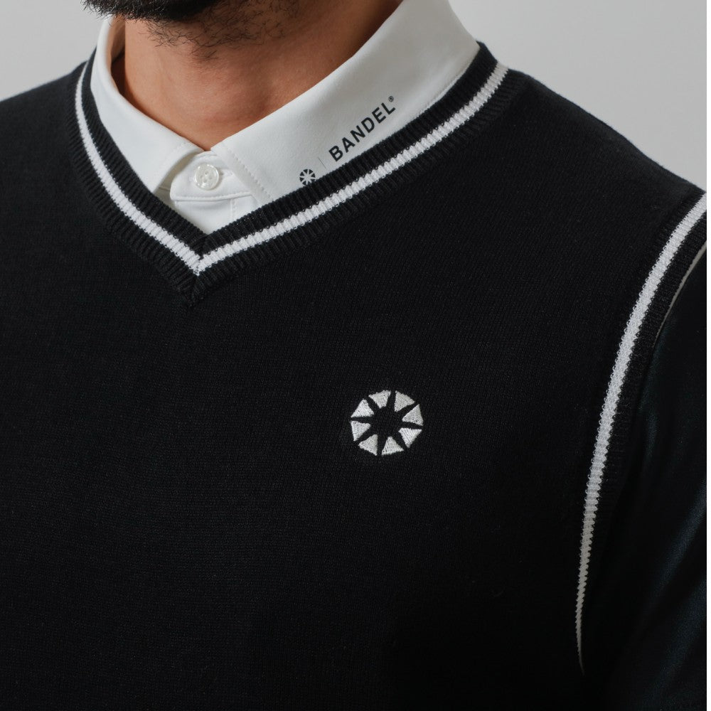 BANDEL GOLF バンデルゴルフ ベスト BASIC V NECK KNIT VEST BGI-3SBKV BLACK ブラック