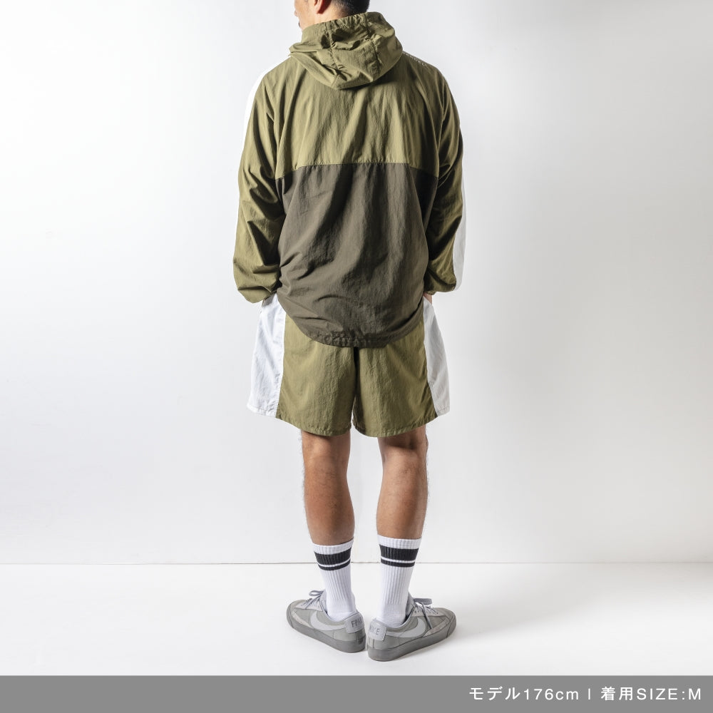 BANDEL バンデル NYLON ANORAK HOODIE ハーフジップフーディー BNS-3SAHD KAHKI カーキ