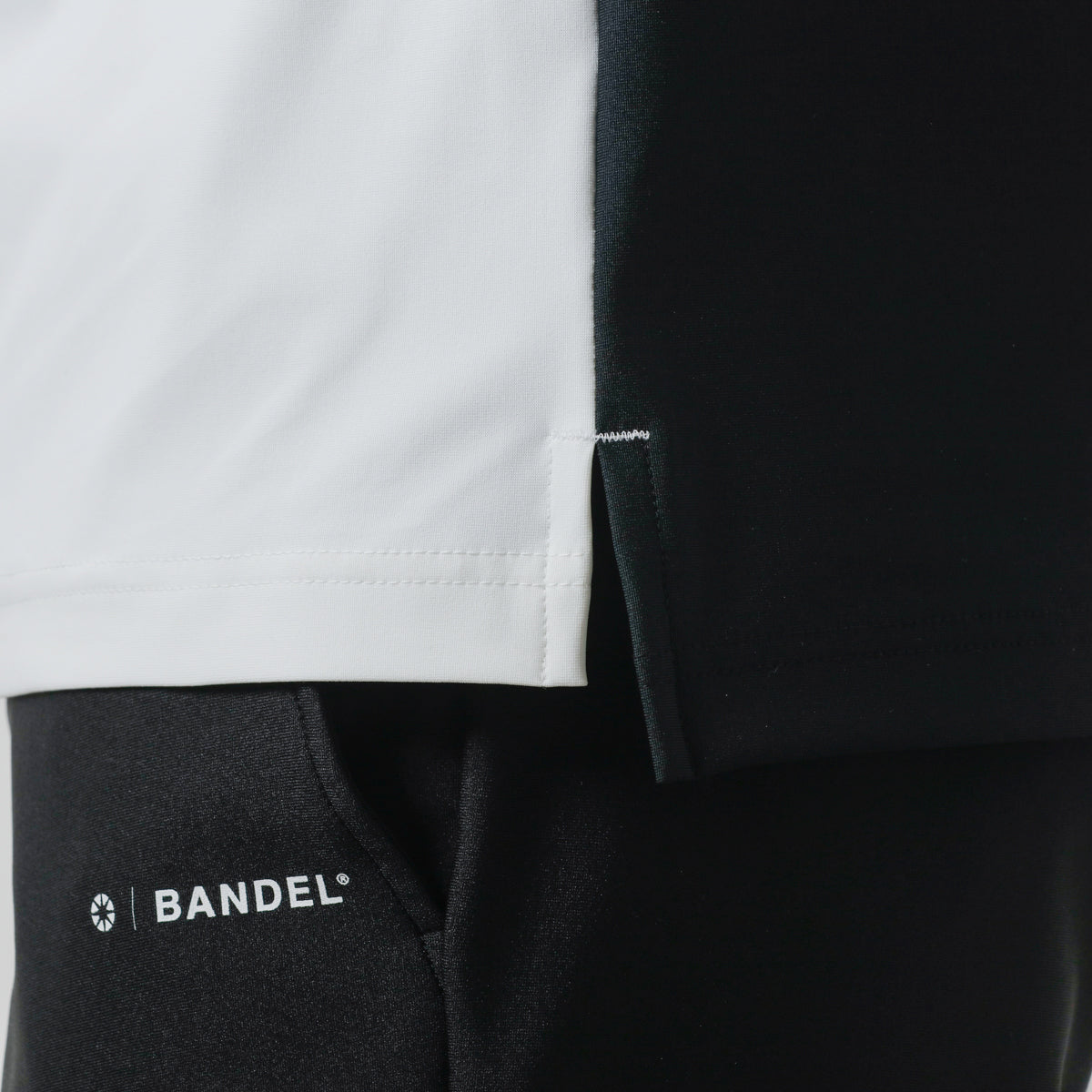 BANDEL GOLF バンデルゴルフ ポロシャツ BASIC COMBINATION S/S POLO BGI-3SCPL FrontWhitexBackBlack