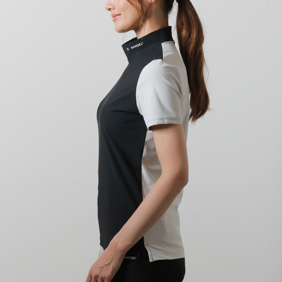 BANDEL GOLF バンデルゴルフ モックネック WOMENS BASIC COMBINATION BGI-W3SCMC BLACK GREY ブラック グレー