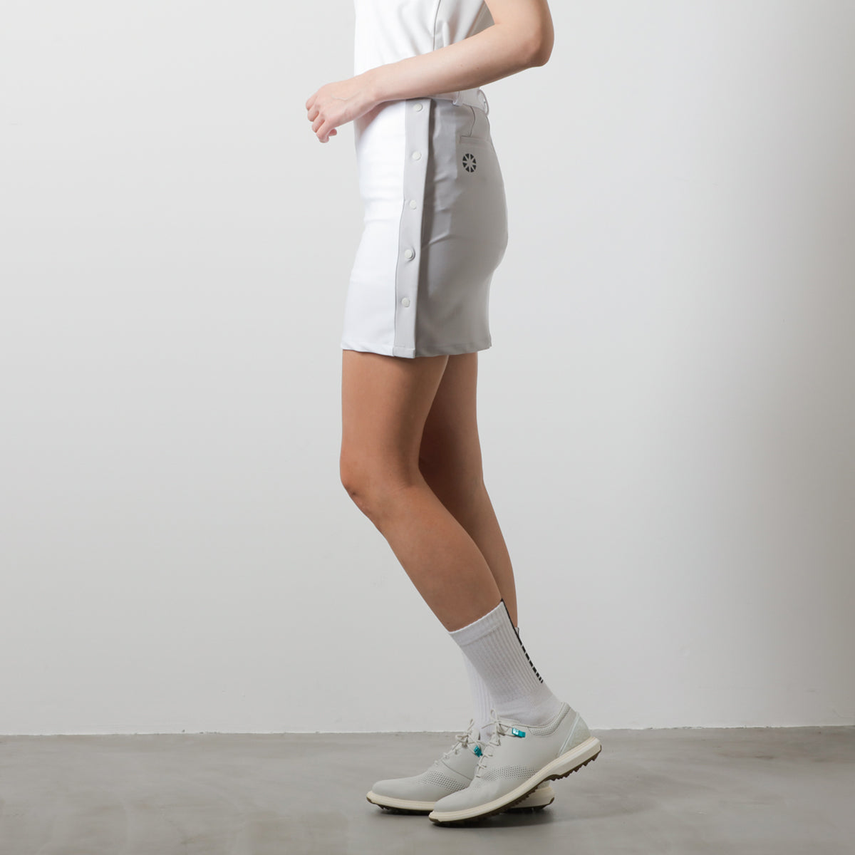 BANDEL GOLF バンデルゴルフ スカート WOMENS BASIC COMBINATIONSKIRT BGI-W3SCSK WHITE GREY ホワイト グレー