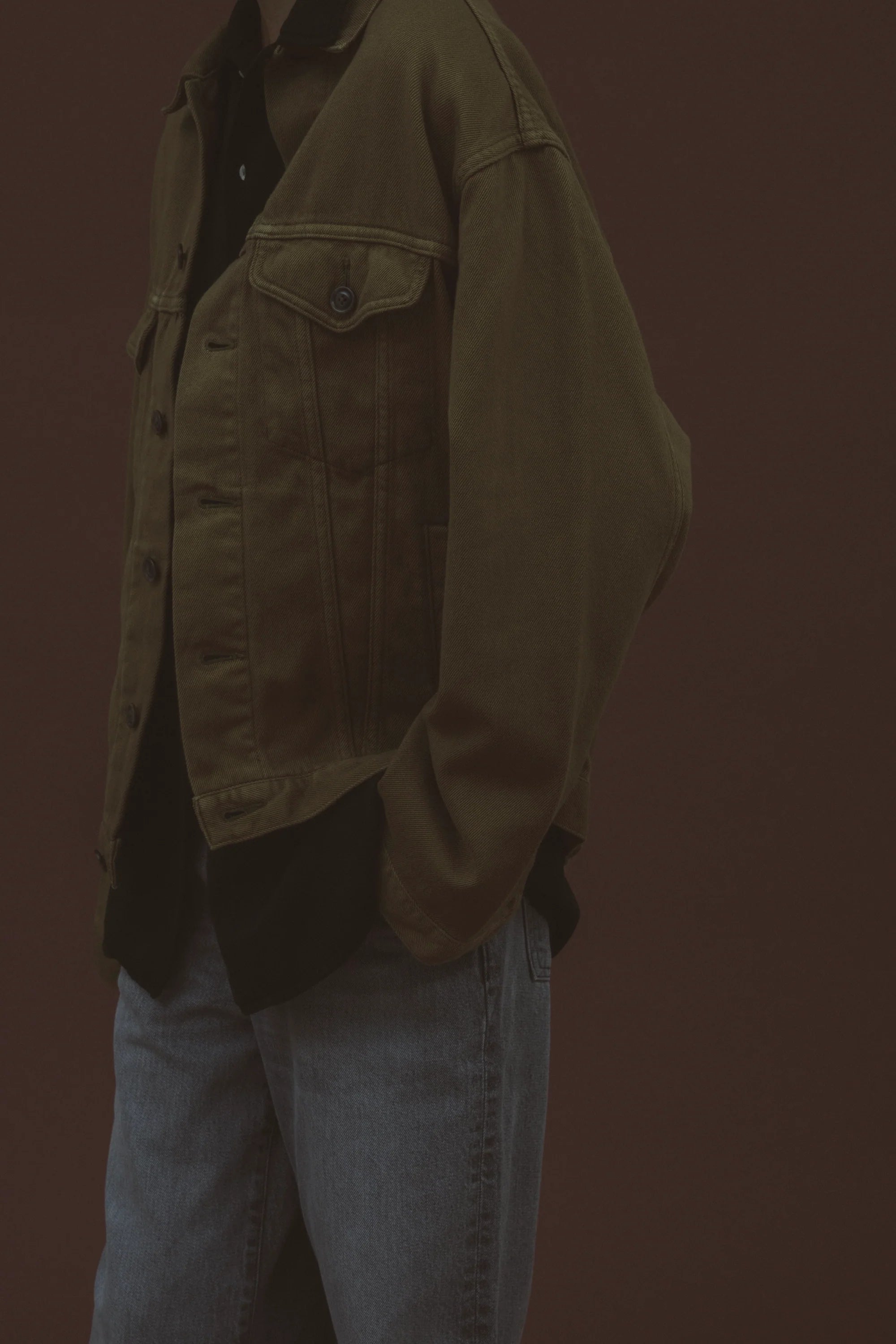 SILKNIZED CHINO TRUCKER JACKET (men)