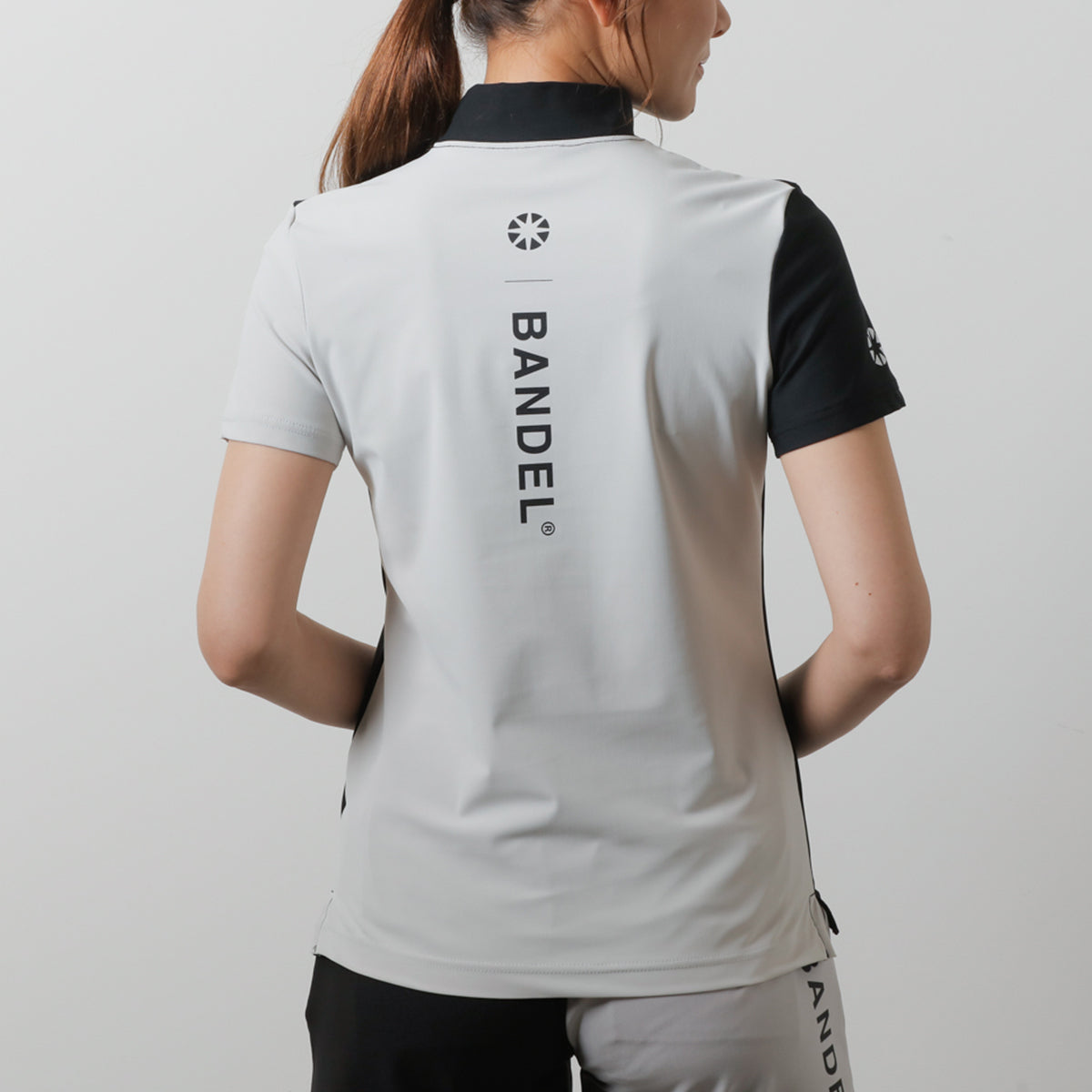 BANDEL GOLF バンデルゴルフ モックネック WOMENS BASIC COMBINATION BGI-W3SCMC BLACK GREY ブラック グレー