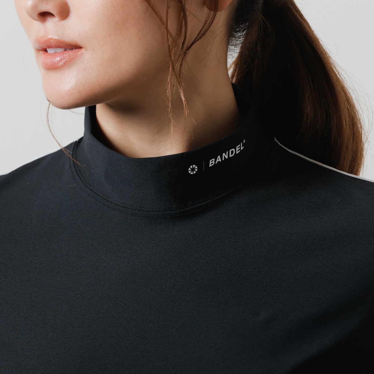 BANDEL GOLF バンデルゴルフ モックネック WOMENS BASIC COMBINATION BGI-W3SCMC BLACK GREY ブラック グレー