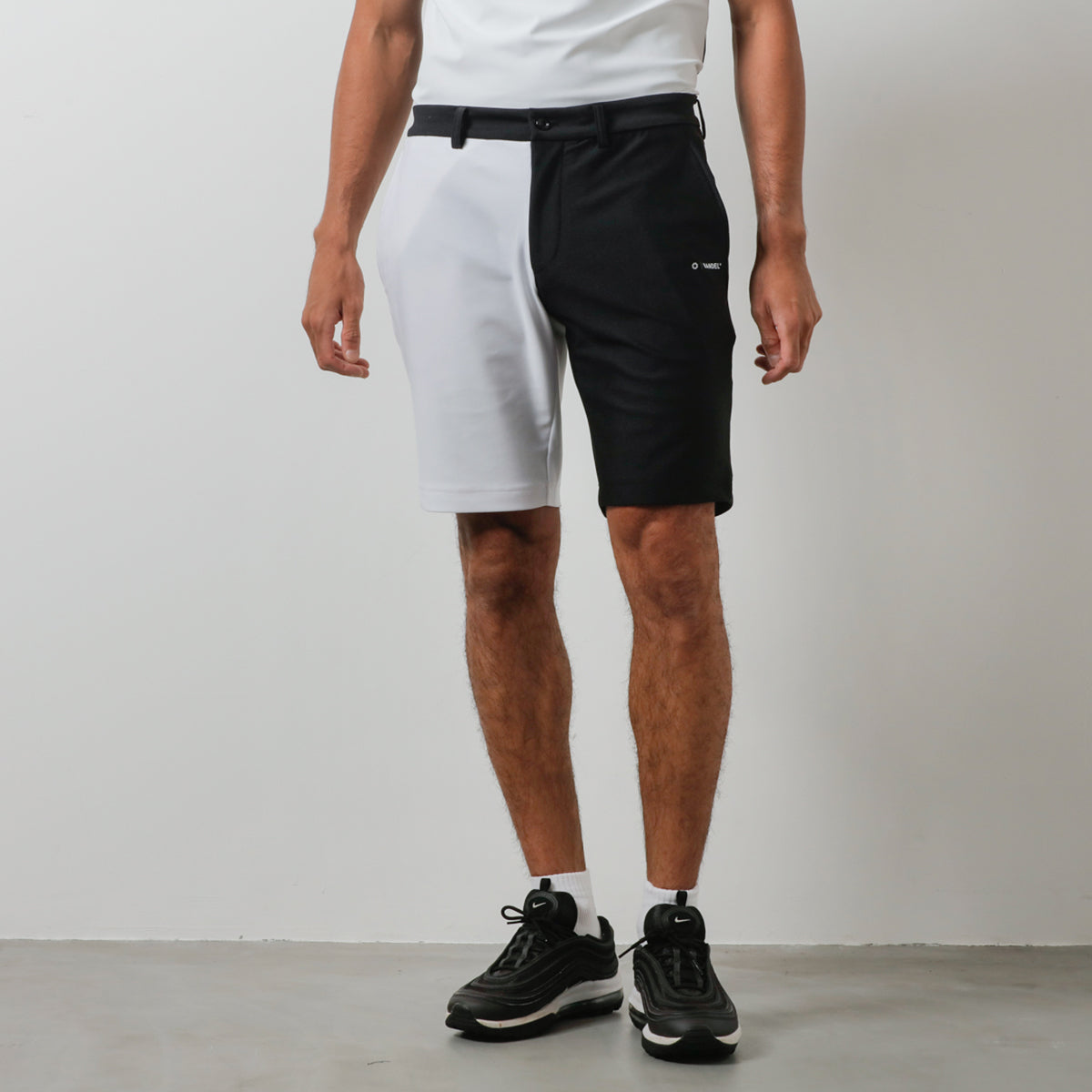 BANDEL GOLF バンデルゴルフ ショートパンツ BASIC COMBINATION HALF PANTS BGI-3SCHP BLACK WHITE ブラック ホワイト