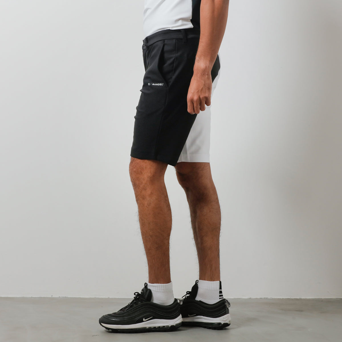BANDEL GOLF バンデルゴルフ ショートパンツ BASIC COMBINATION HALF PANTS BGI-3SCHP BLACK WHITE ブラック ホワイト