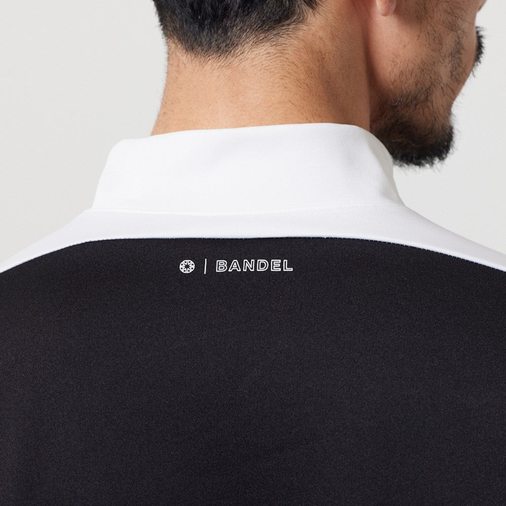 BANDEL GOLF バンデルゴルフ モックネック Tシャツ BICOLOR L/S MOCK T SHIRTS BGI-3ABLMC GRYxWHTxBLK