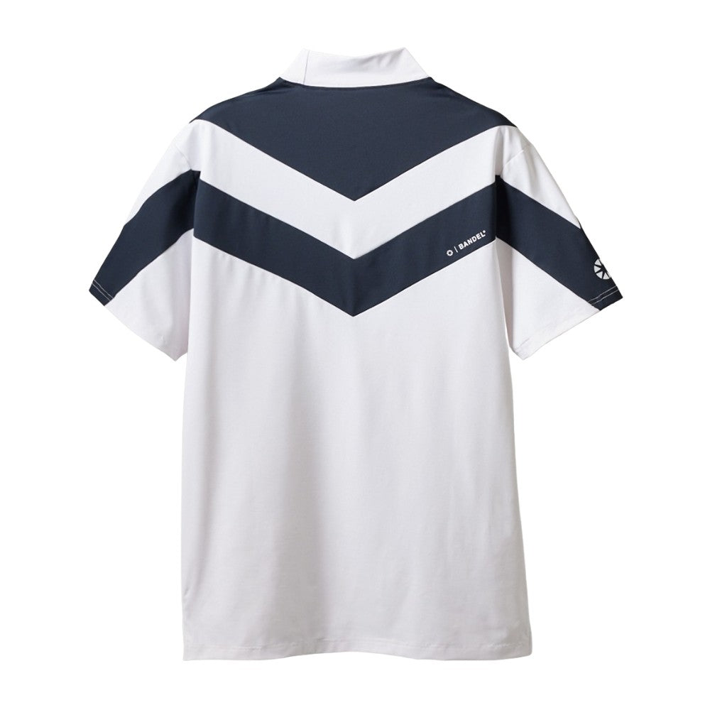 BANDEL GOLF バンデルゴルフ モックネック Tシャツ V SWITCH S/S MOC SHIIRTS BGI-3SVMC WHITExBLACK ホワイト ブラック