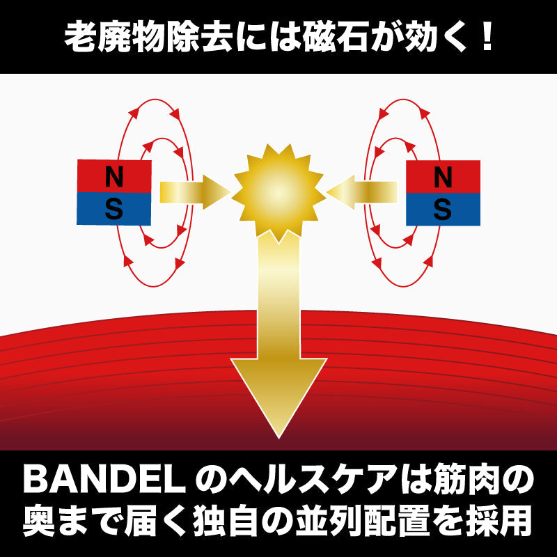 BANDEL バンデル NEUTRAL ニュートラル White×Gold 磁気ネックレス HLCNN White×Gold