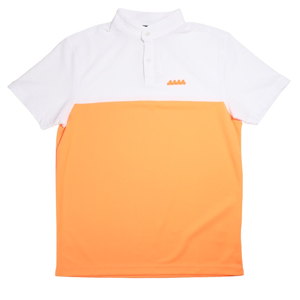 muta MARINE ムータマリン スタンドカラーポロシャツ MMBC-200812 WHITExORANGE