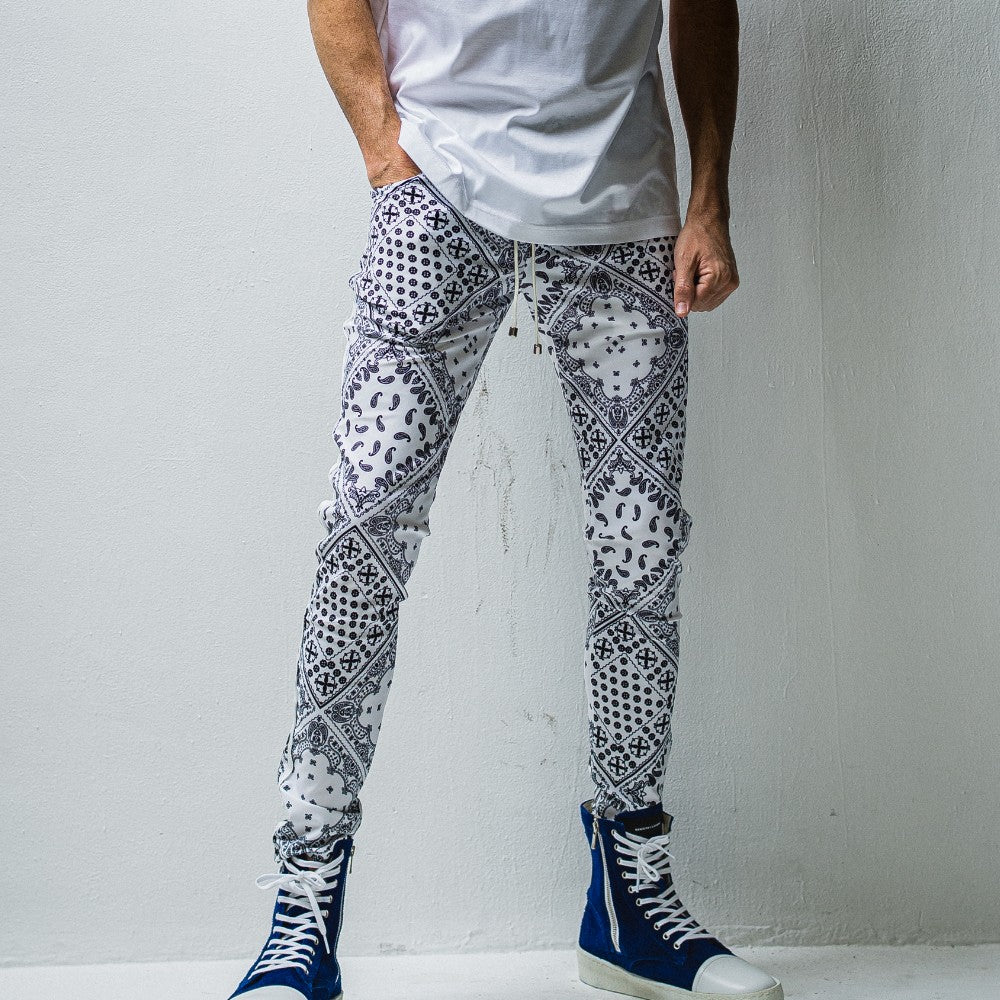 RESOUND CLOTHING リサウンド クロージング パンツ Blind LINE PT2 RC27-ST-008-2 BANDANA WH