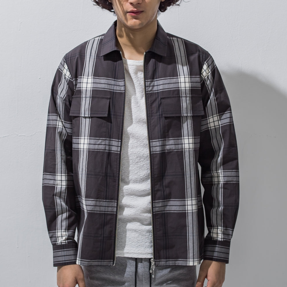RESOUND CLOTHING リサウンド クロージング シャツジャケット CheckShirt JACKET RC27-SH-002 BLACK 【TRANSIT別注モデル】