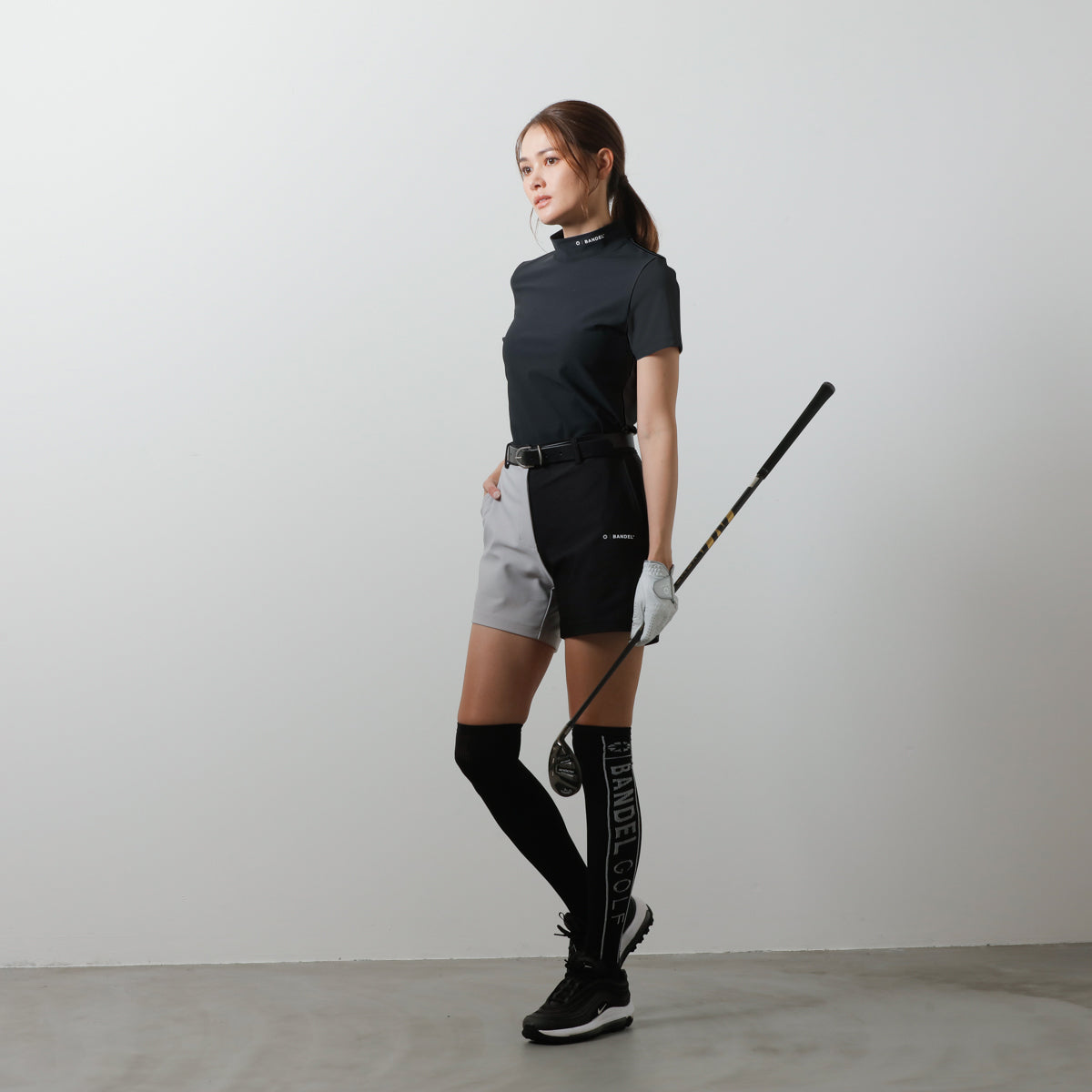 BANDEL GOLF バンデルゴルフ モックネック WOMENS BASIC COMBINATION BGI-W3SCMC BLACK ブラック