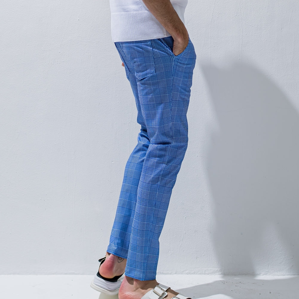 RESOUND CLOTHING リサウンド クロージング パンツ CHRIS EASY check PANTS RC28-ST-016 GLEN CHECKxBLUE