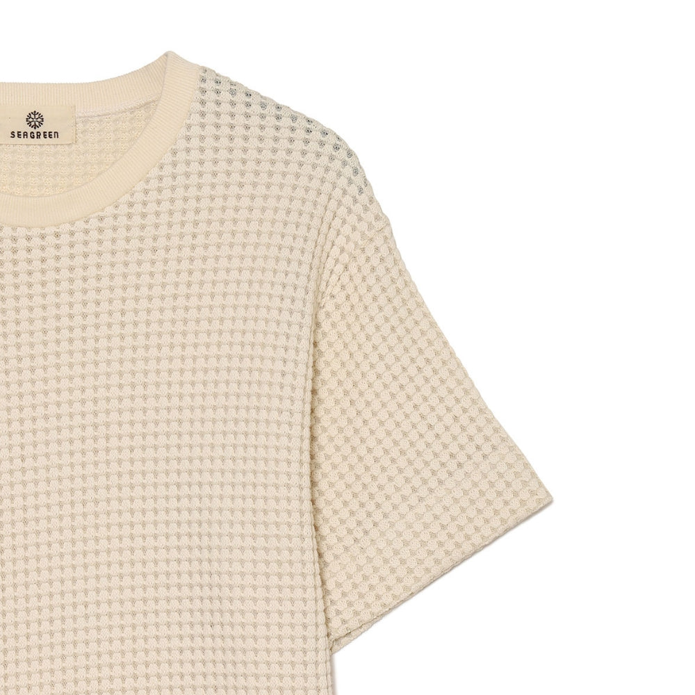 ONI WAFFLE T SHIRT MSEA24S8266-M Tシャツ / CREAM