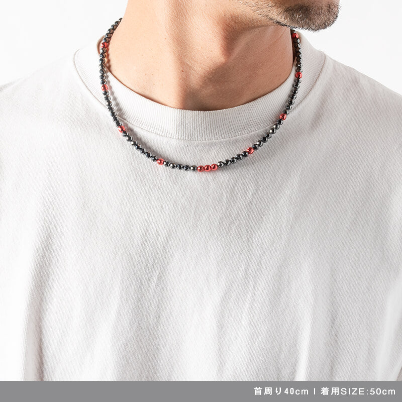 BANDEL バンデル Galaxy ギャラクシー Black×Red 磁気ネックレス HLCG-MA Black×Red
